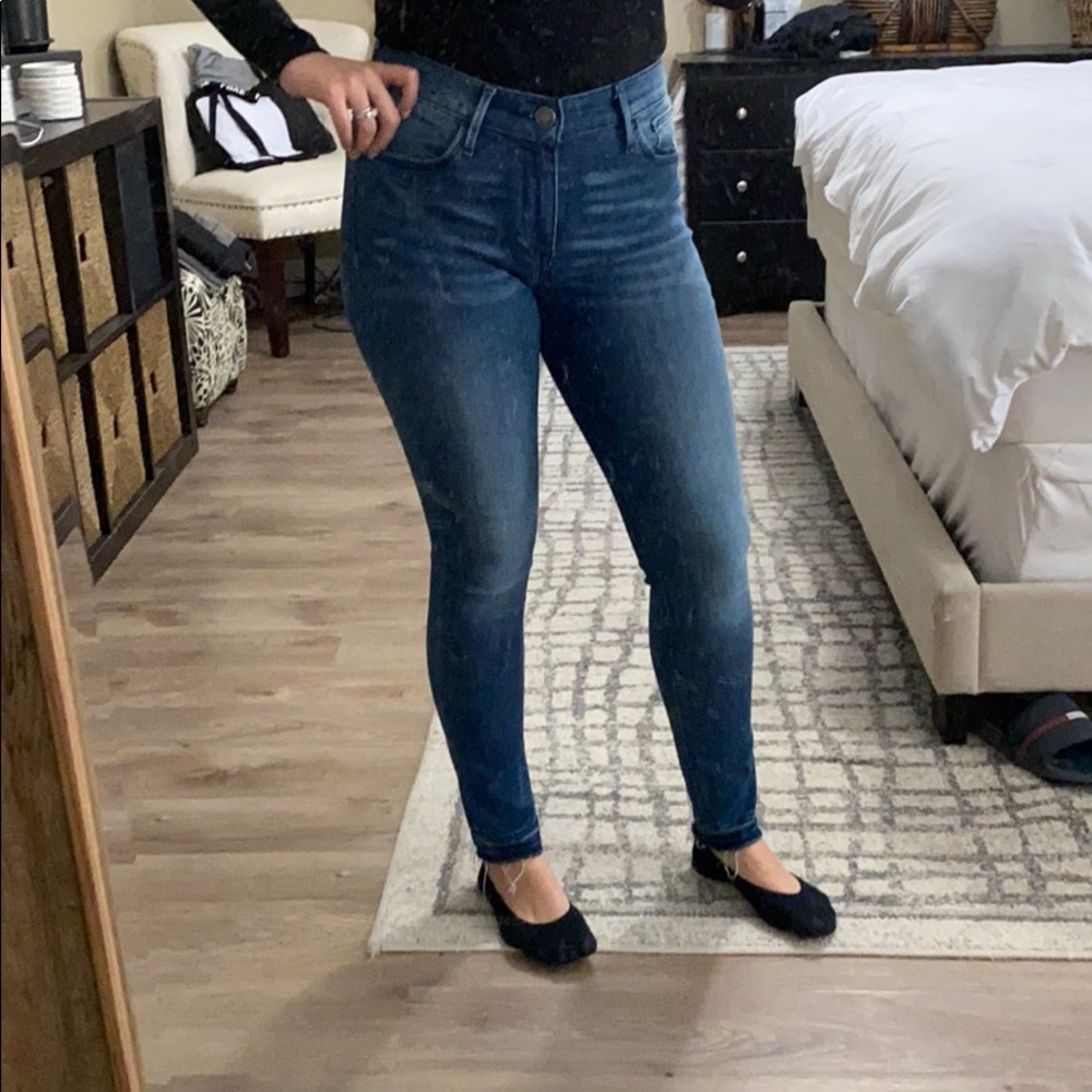 Express Jeans with Frayed Hems